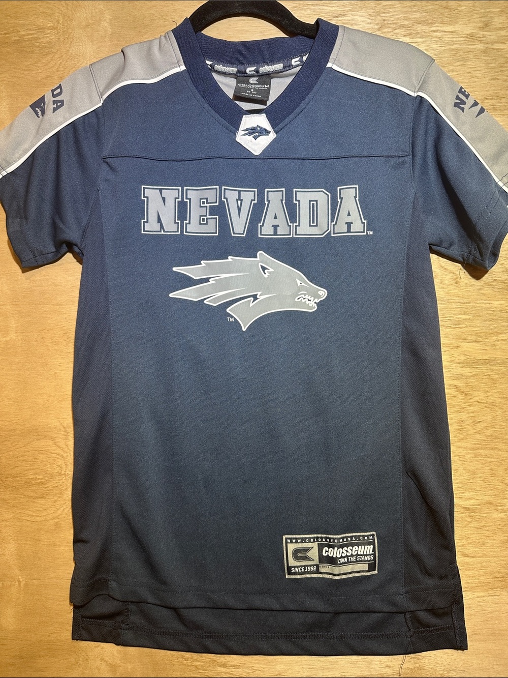 Colosseum Navy and Gray Nevada Wolf Pack Youth Jersey